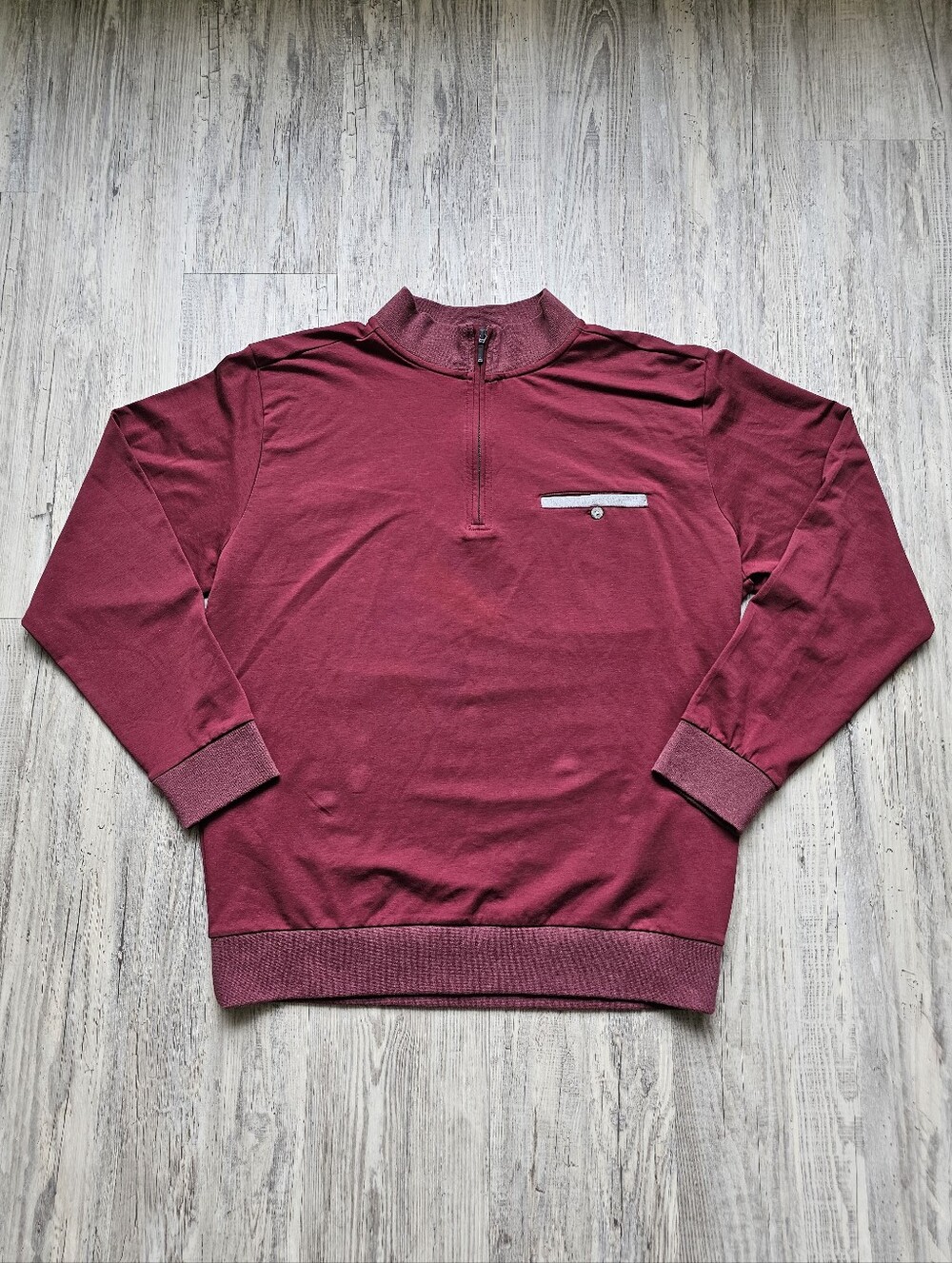 Horn Legend Supima Cotton 1/4 Zip Pullover Burgundy Men's XL Golf Sweater